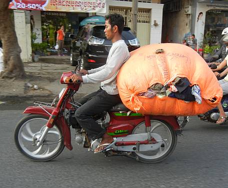 Loaded motorcycle